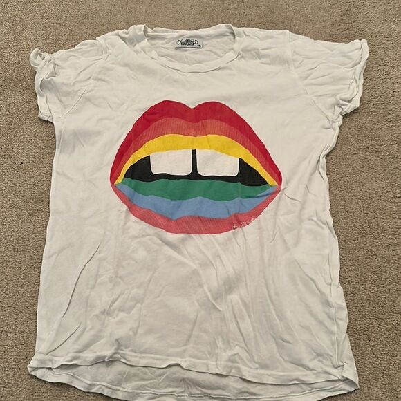 Lauren Moshi New Lips Tee Xs - Picture 1 of 5